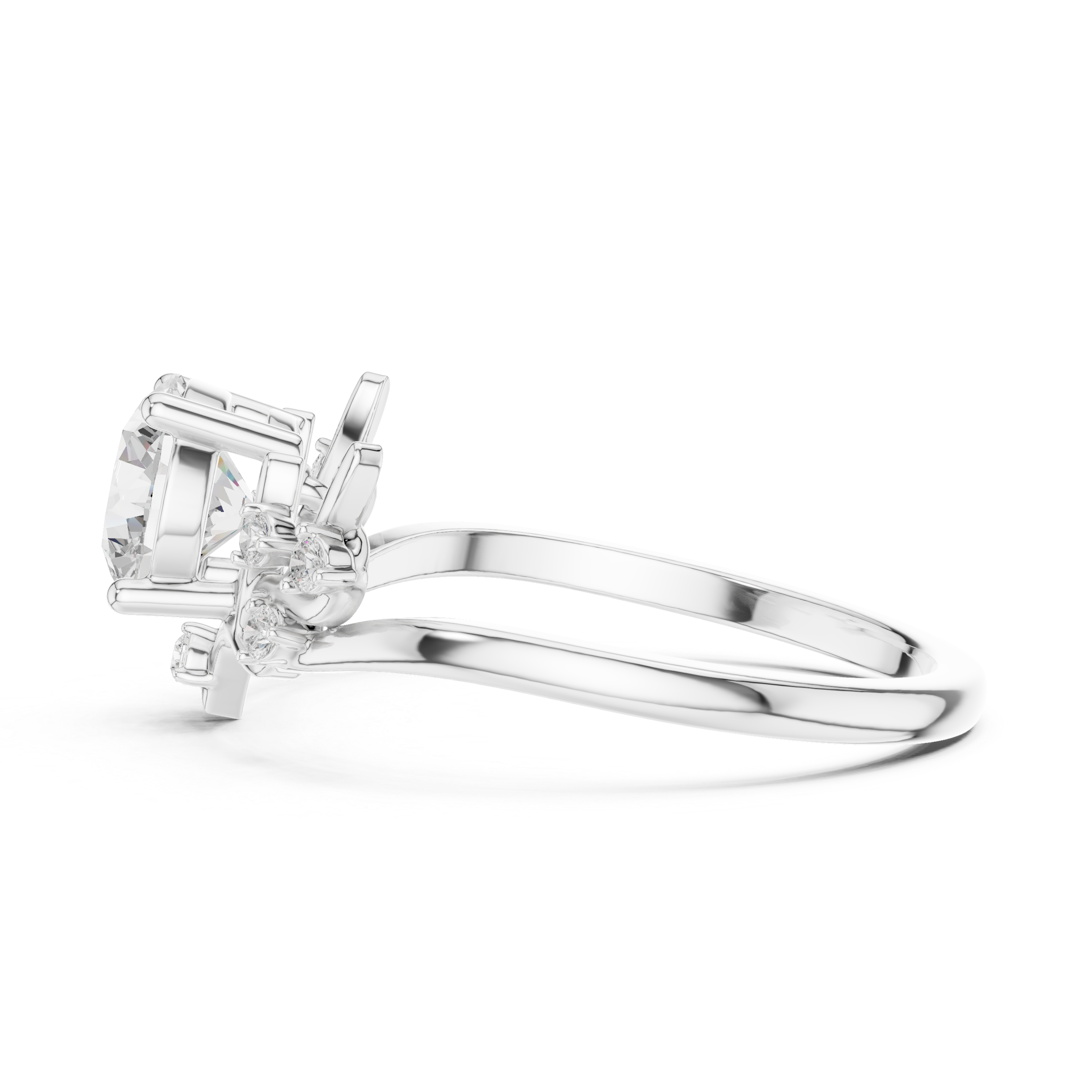 Nature-Inspired Diamond Engagement Ring