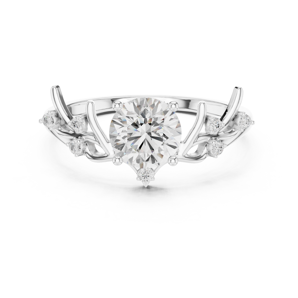 Nature-Inspired Diamond Engagement Ring