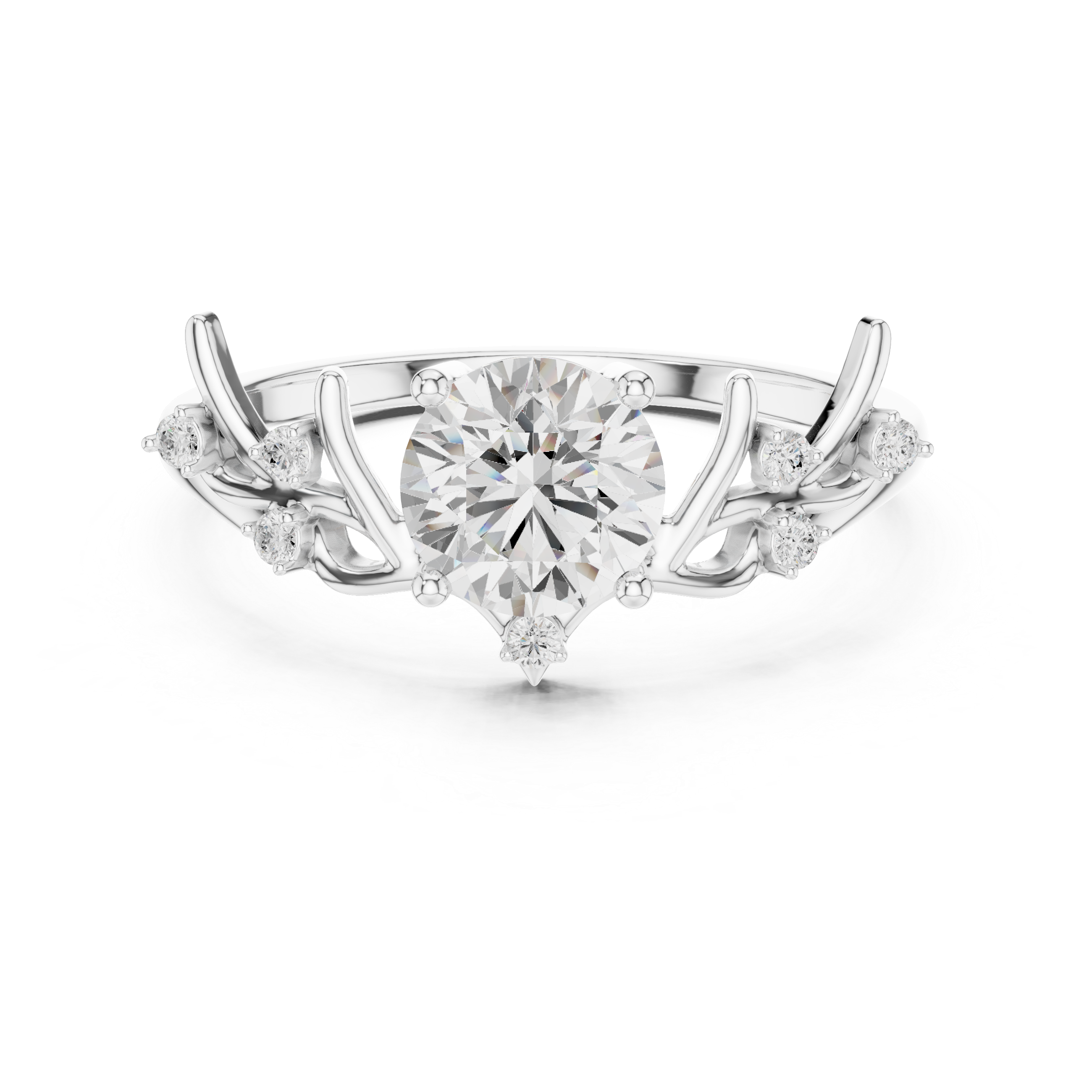 Nature-Inspired Diamond Engagement Ring