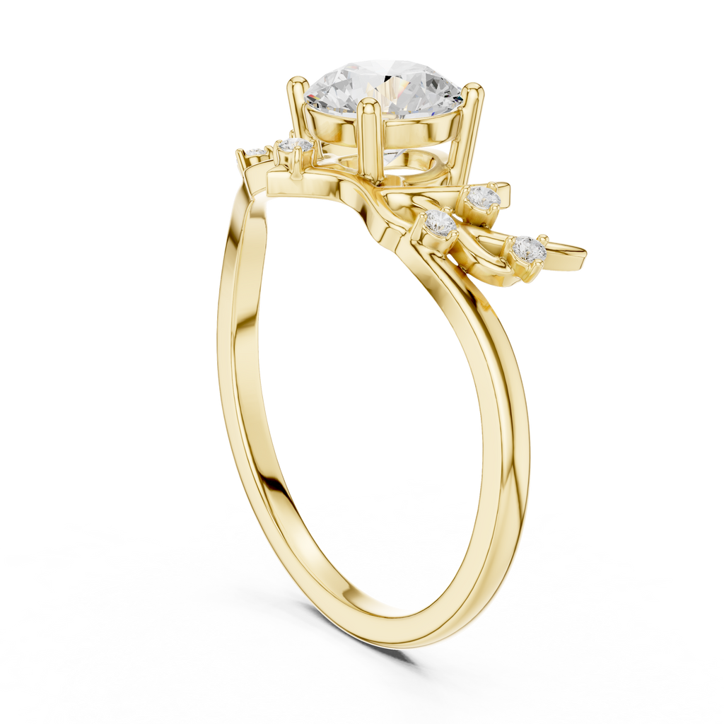 Nature-Inspired Diamond Engagement Ring