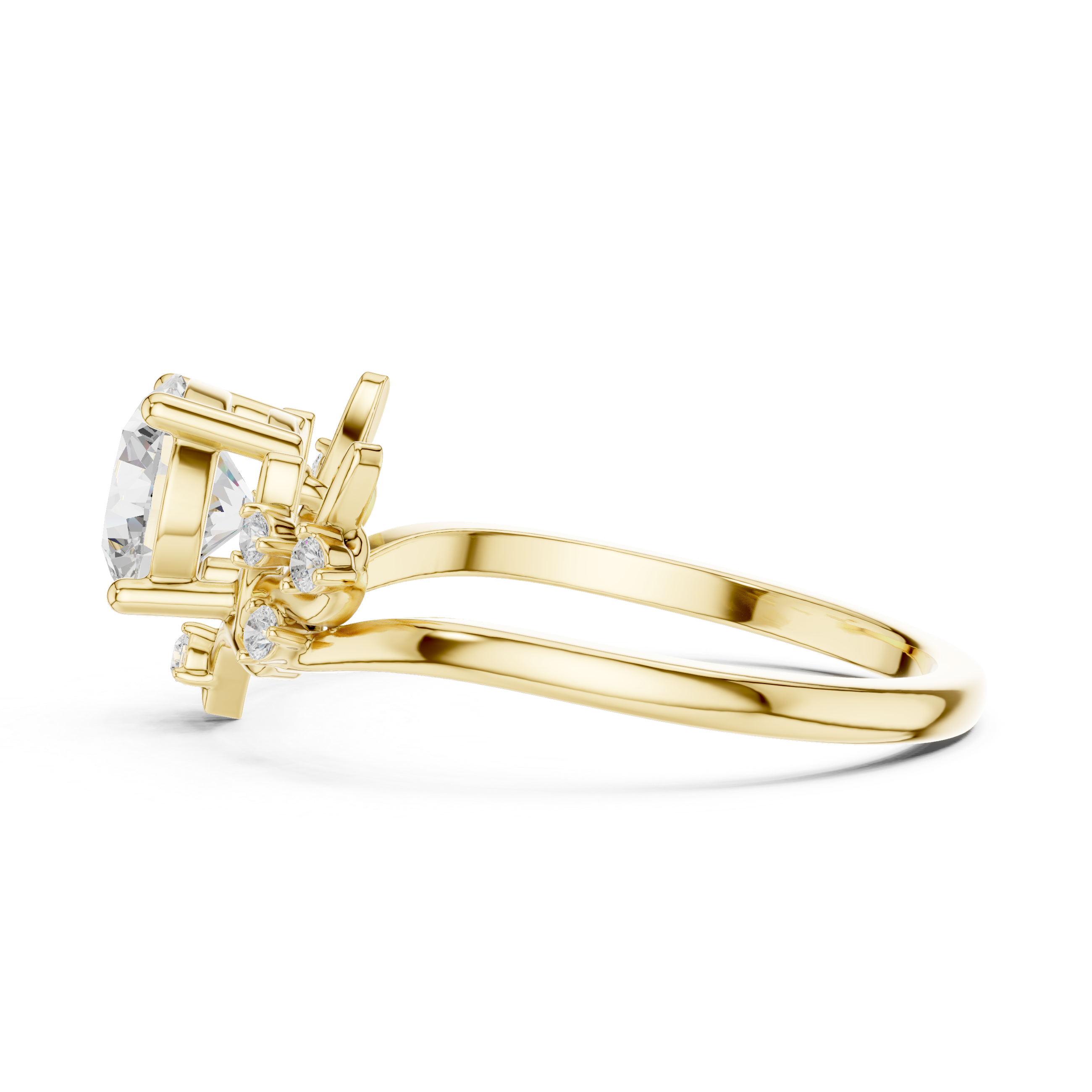 Nature-Inspired Diamond Engagement Ring
