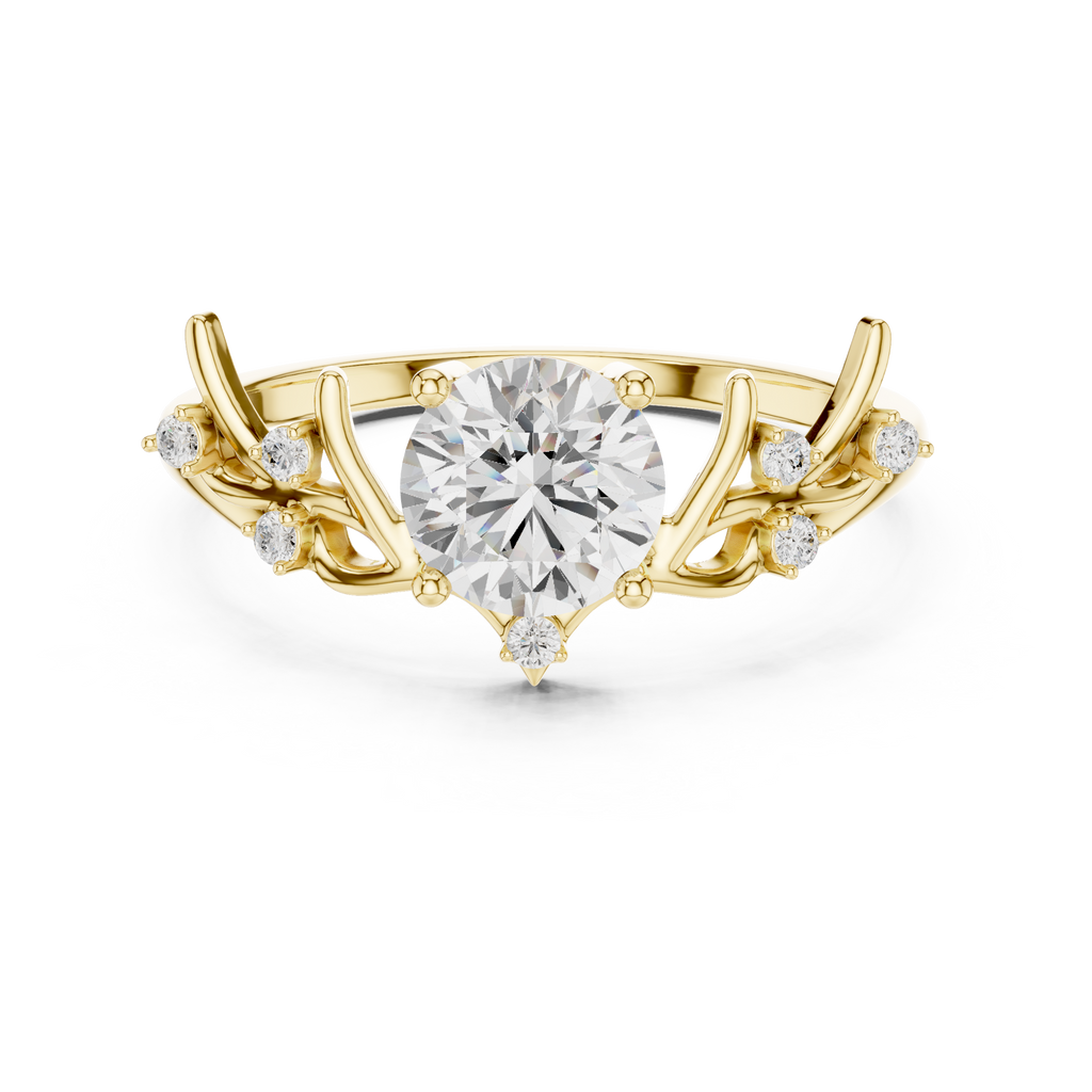 Nature-Inspired Diamond Engagement Ring