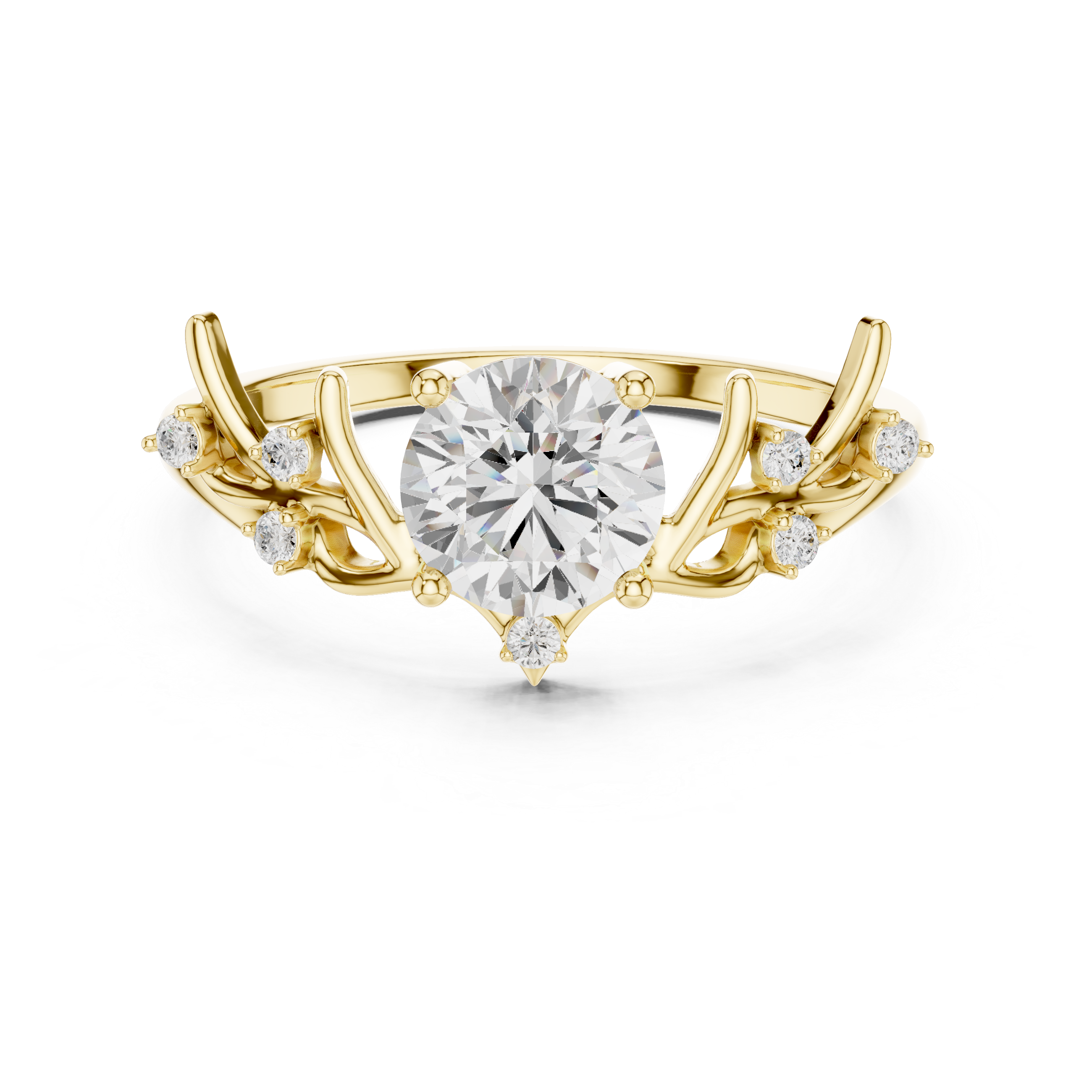 Nature-Inspired Diamond Engagement Ring