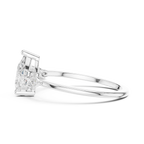 Pear Cut Three Stone Diamond Engagement Ring