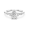 Pear Cut Three Stone Diamond Engagement Ring