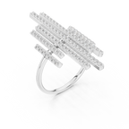 Multi Row Diamond Bar Statement Ring
