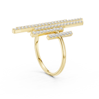 Multi Row Diamond Bar Statement Ring