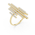 Multi Row Diamond Bar Statement Ring