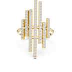 Multi Row Diamond Bar Statement Ring
