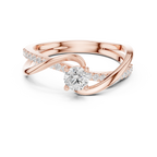 Twisted Diamond Solitaire Engagement Ring