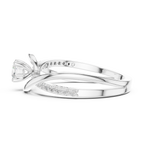 Twisted Diamond Solitaire Engagement Ring