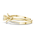Twisted Diamond Solitaire Engagement Ring