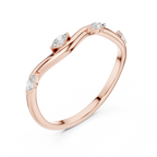 Marquise Diamond Twist Wedding Ring