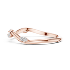 Marquise Diamond Twist Wedding Ring