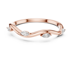 Marquise Diamond Twist Wedding Ring