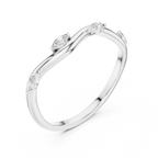 Marquise Diamond Twist Wedding Ring
