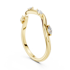 Marquise Diamond Twist Wedding Ring