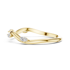 Marquise Diamond Twist Wedding Ring