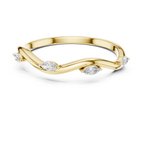 Marquise Diamond Twist Wedding Ring