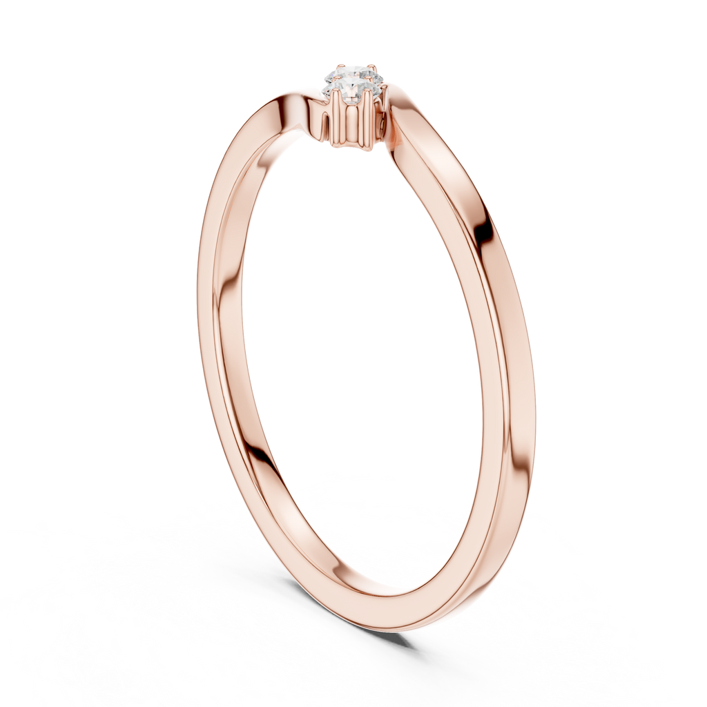 Two Stone Diamond Bypass Ring