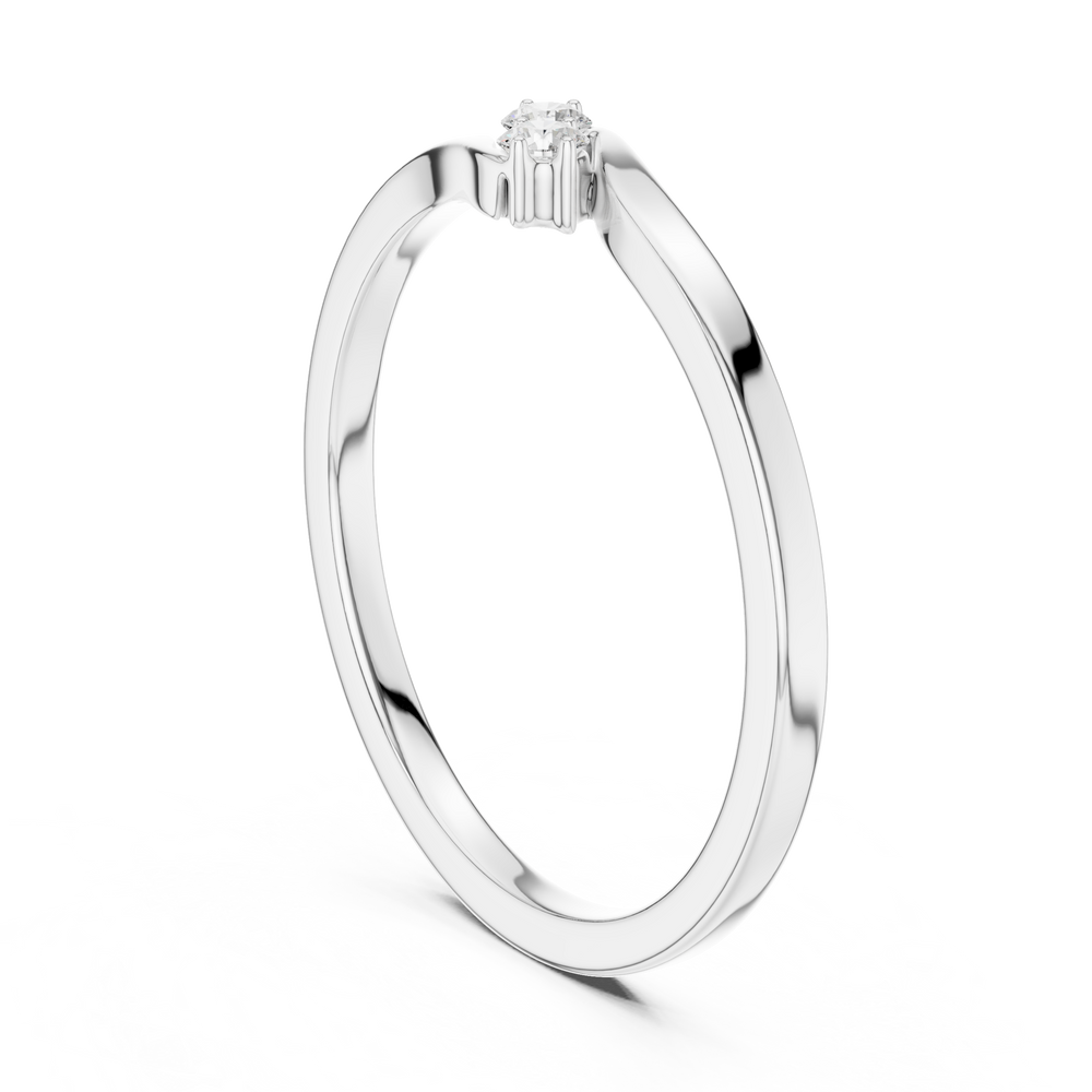 Two Stone Diamond Bypass Ring