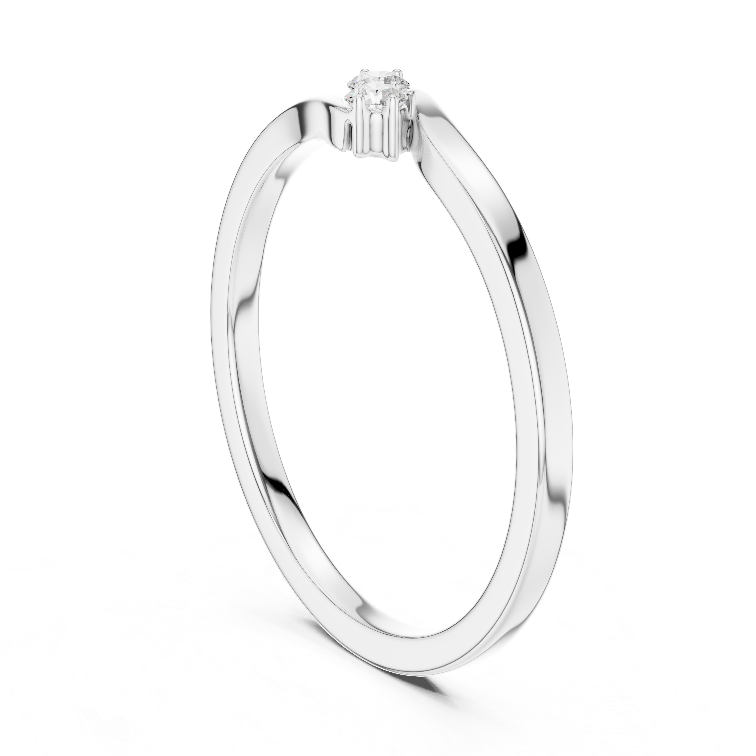 Two Stone Diamond Bypass Ring