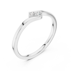 Two Stone Diamond Bypass Ring
