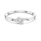 Two Stone Diamond Bypass Ring