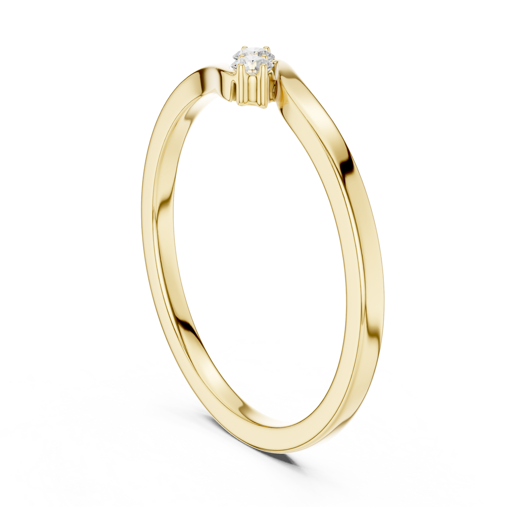 Two Stone Diamond Bypass Ring