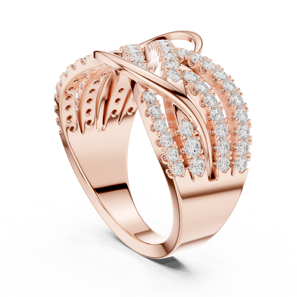 Diamond Infinity Crossover Statement Ring