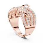 Diamond Infinity Crossover Statement Ring