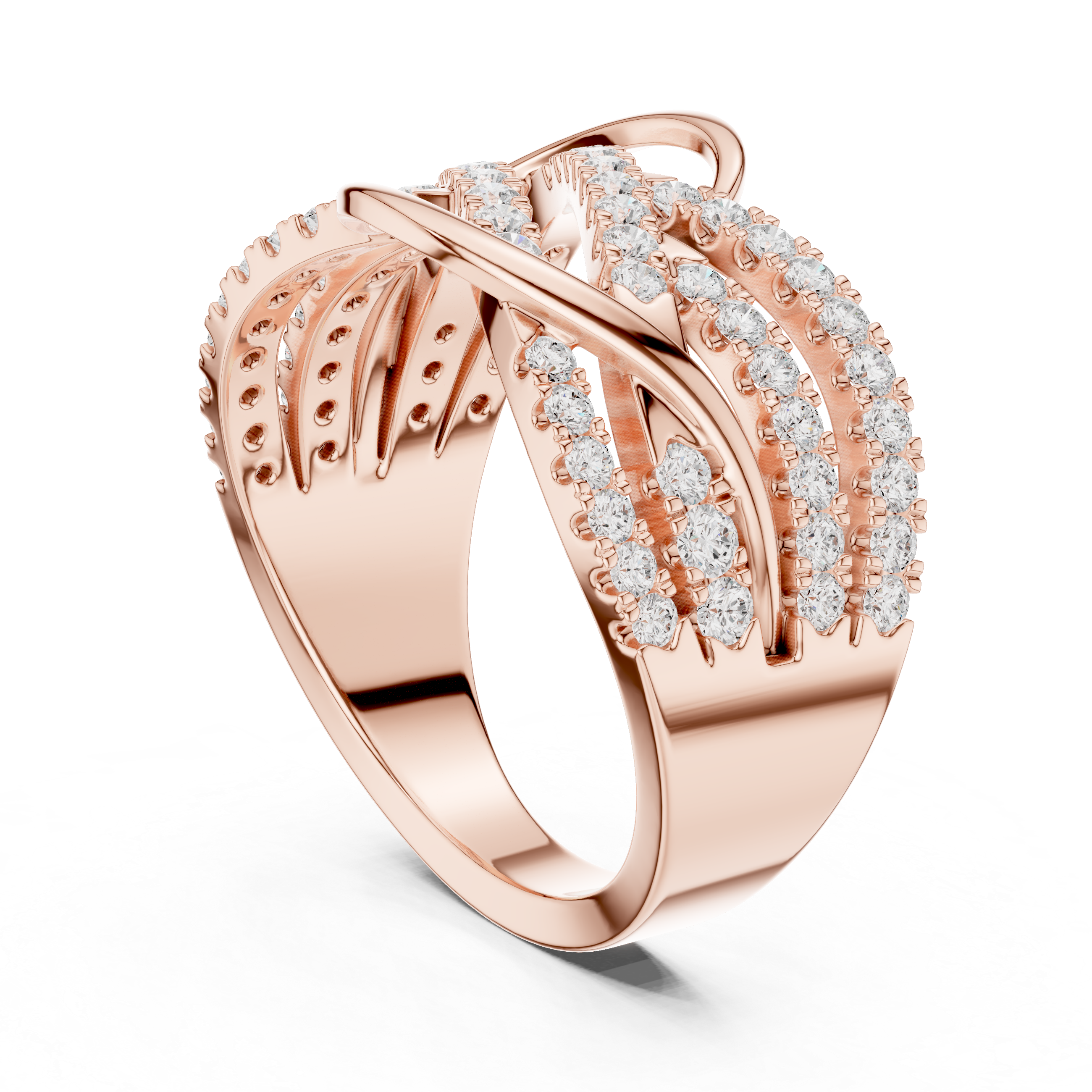 Diamond Infinity Crossover Statement Ring