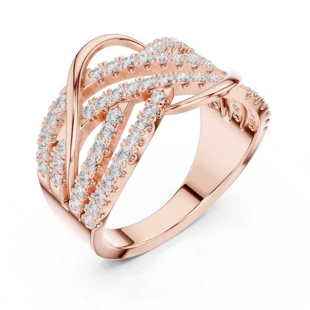Diamond Infinity Crossover Statement Ring