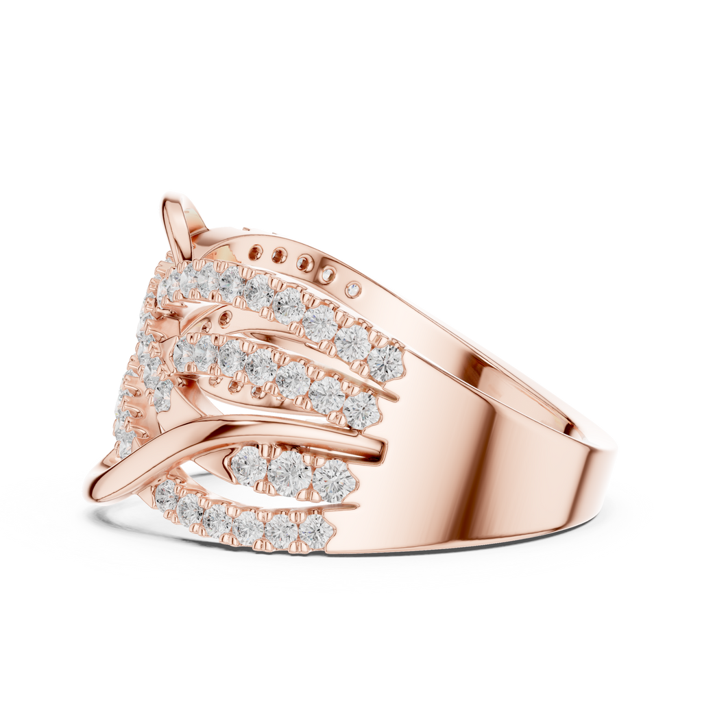 Diamond Infinity Crossover Statement Ring