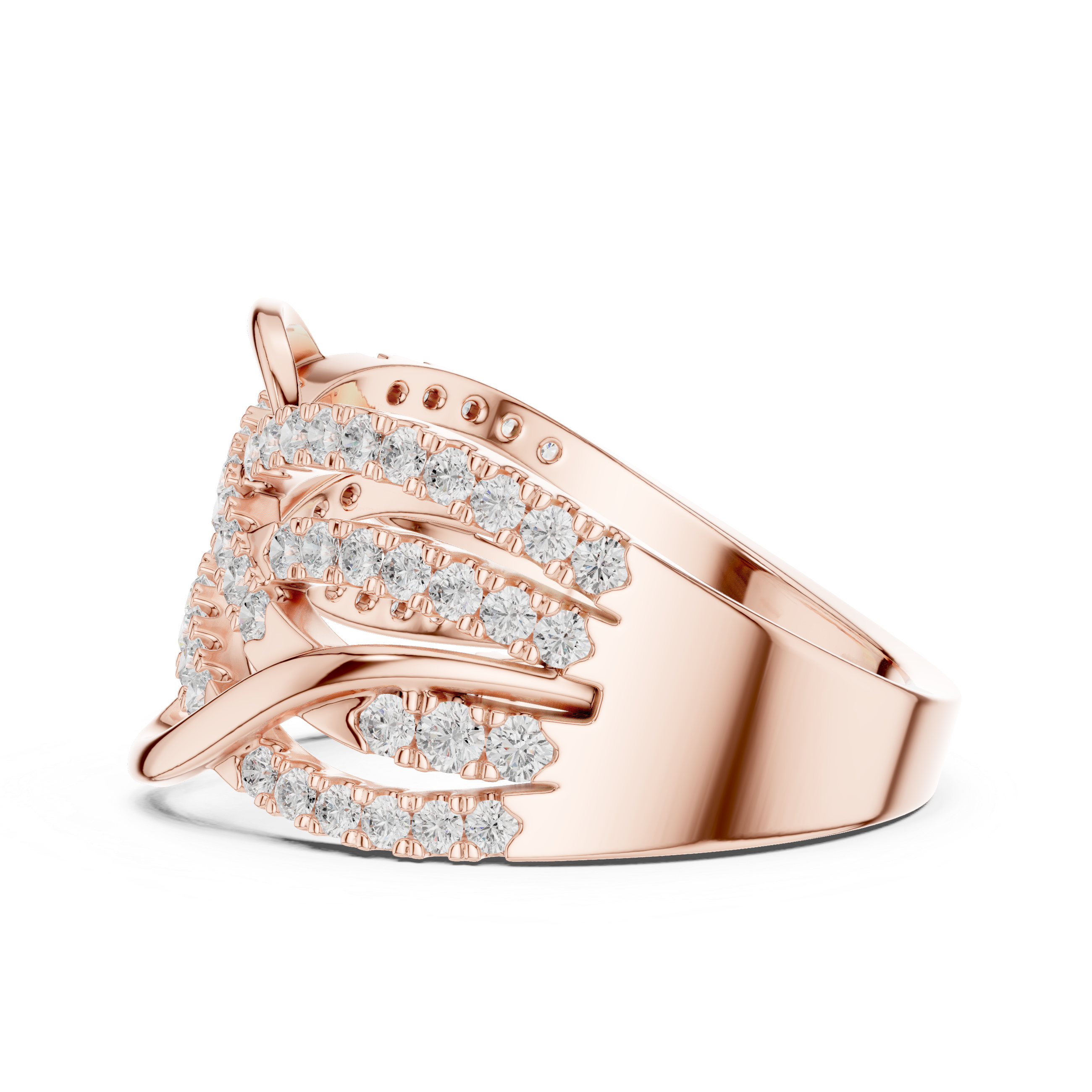 Diamond Infinity Crossover Statement Ring