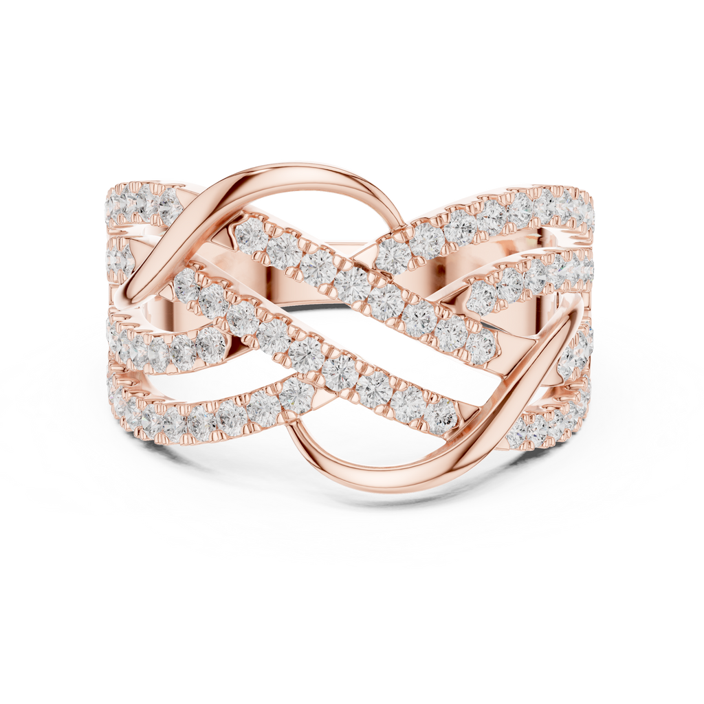 Diamond Infinity Crossover Statement Ring