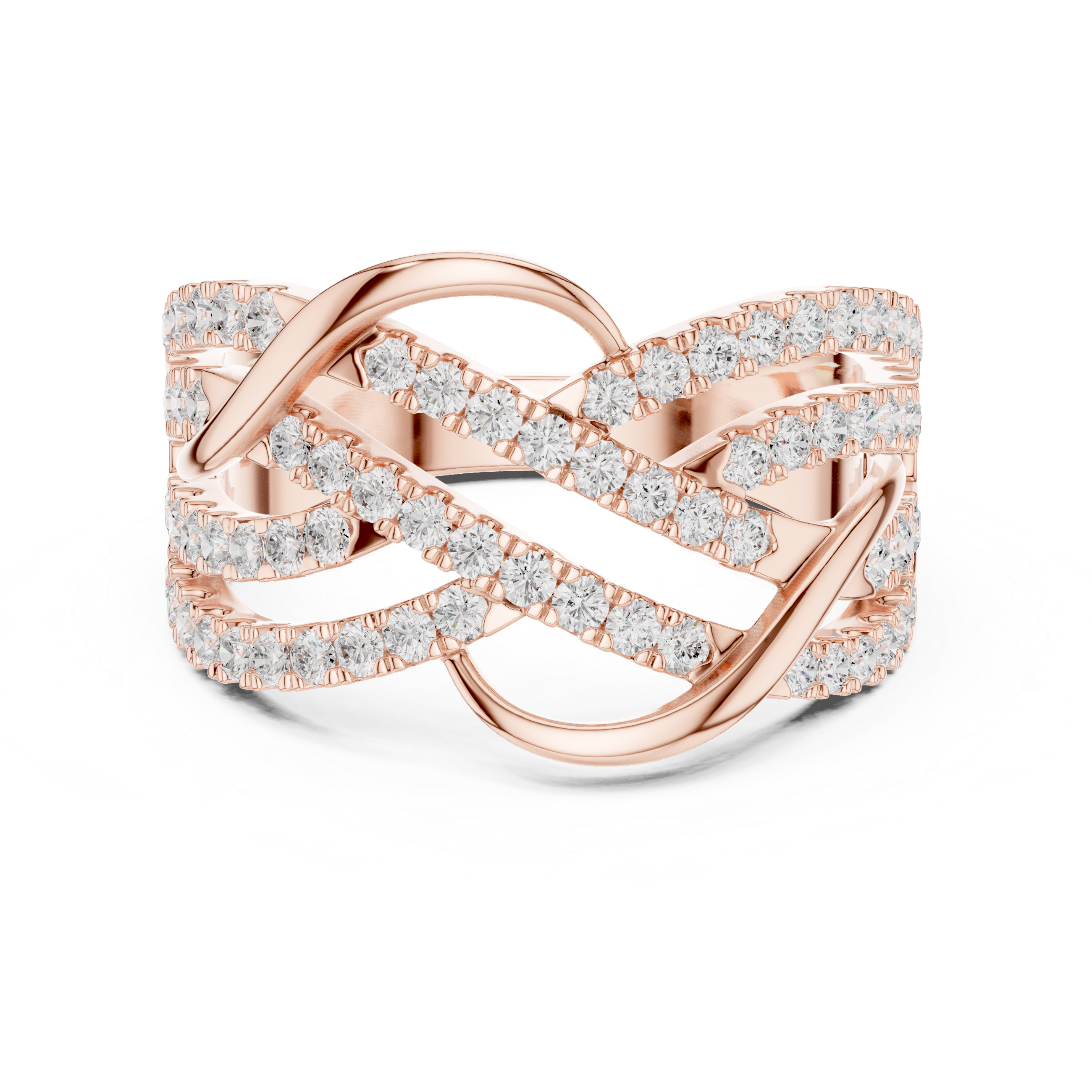 Diamond Infinity Crossover Statement Ring