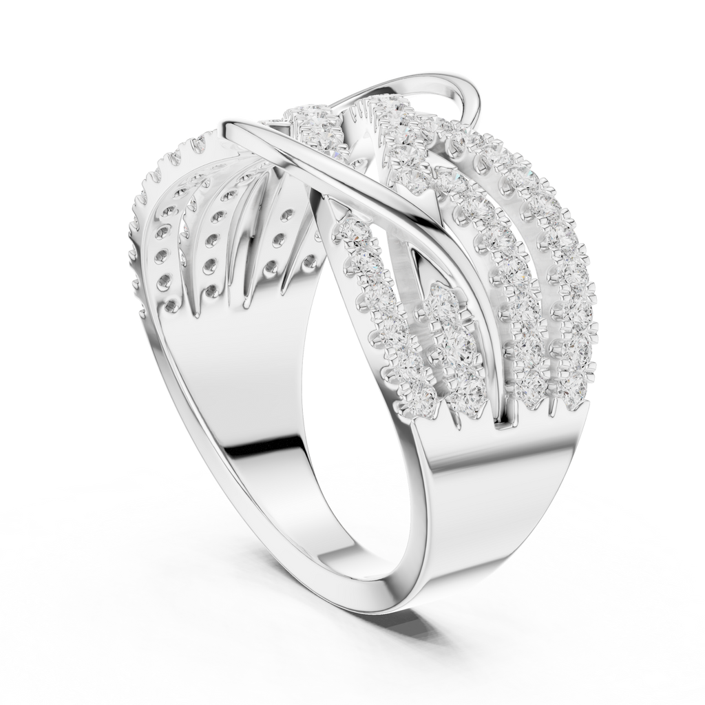 Diamond Infinity Crossover Statement Ring