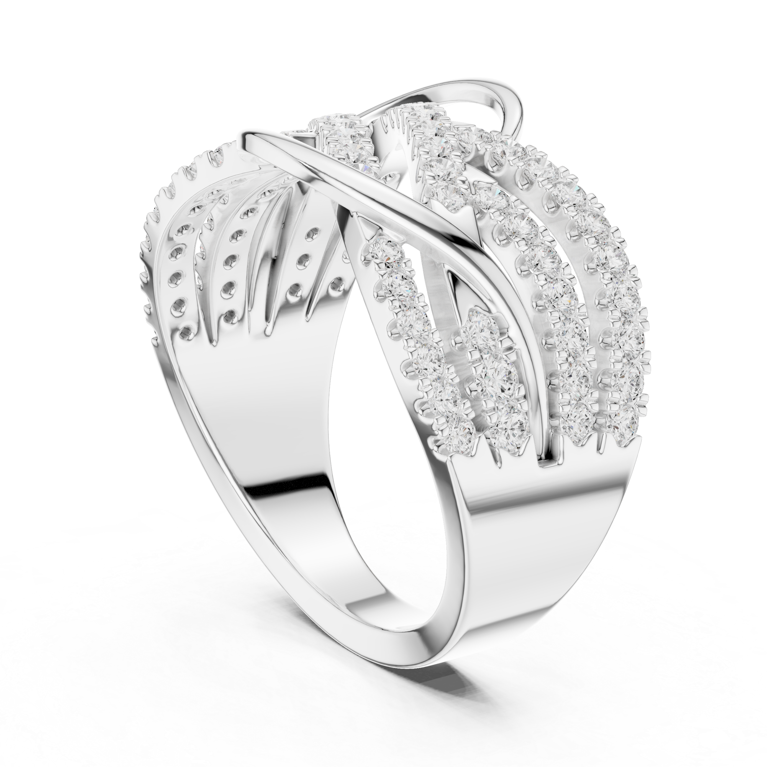 Diamond Infinity Crossover Statement Ring