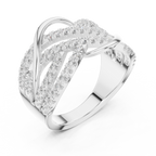 Diamond Infinity Crossover Statement Ring