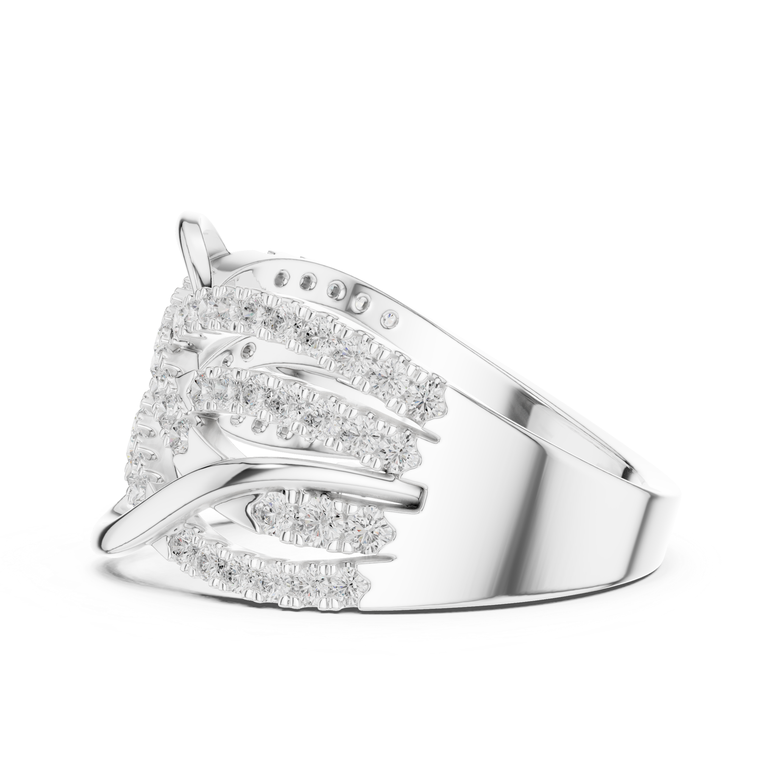 Diamond Infinity Crossover Statement Ring