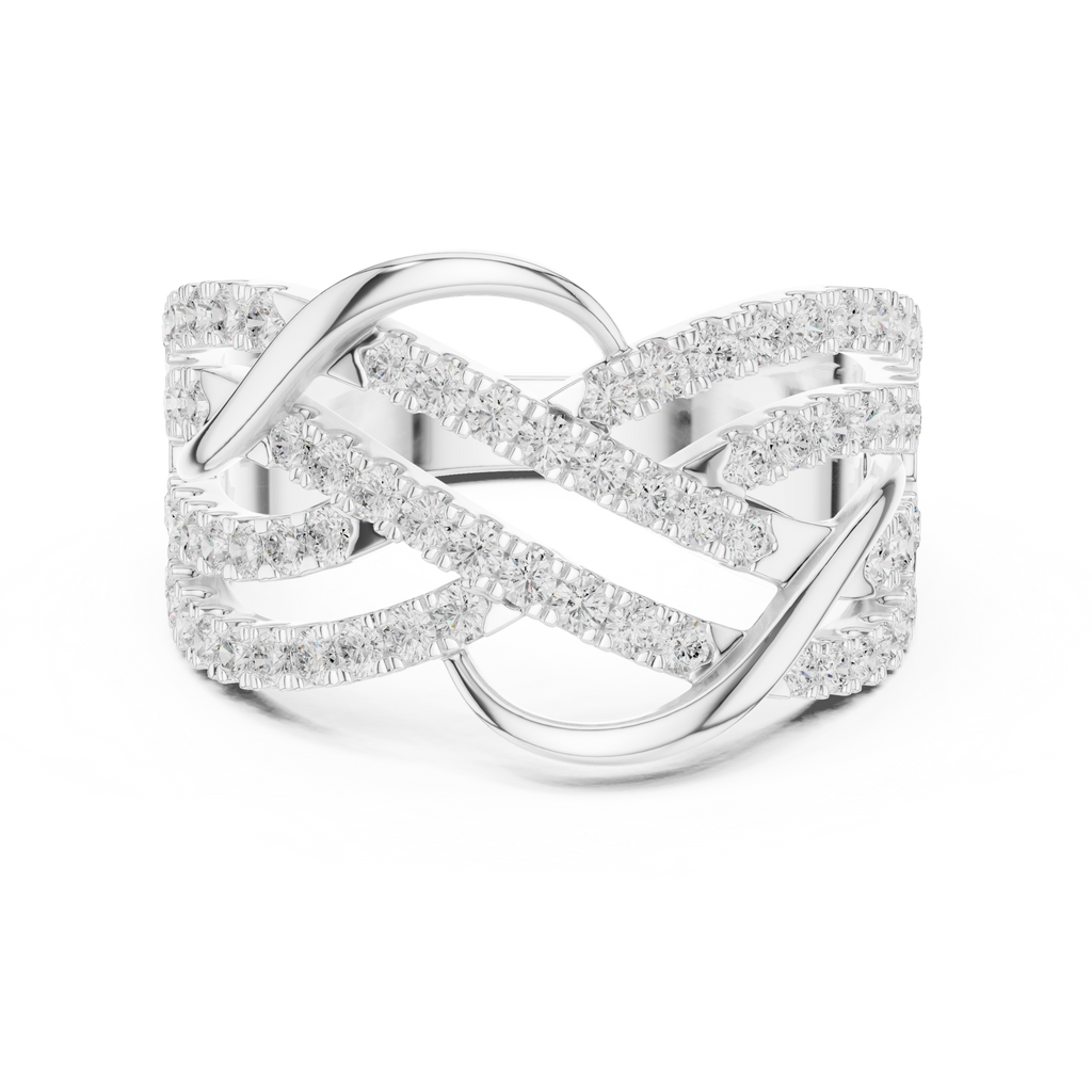 Diamond Infinity Crossover Statement Ring