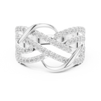 Diamond Infinity Crossover Statement Ring