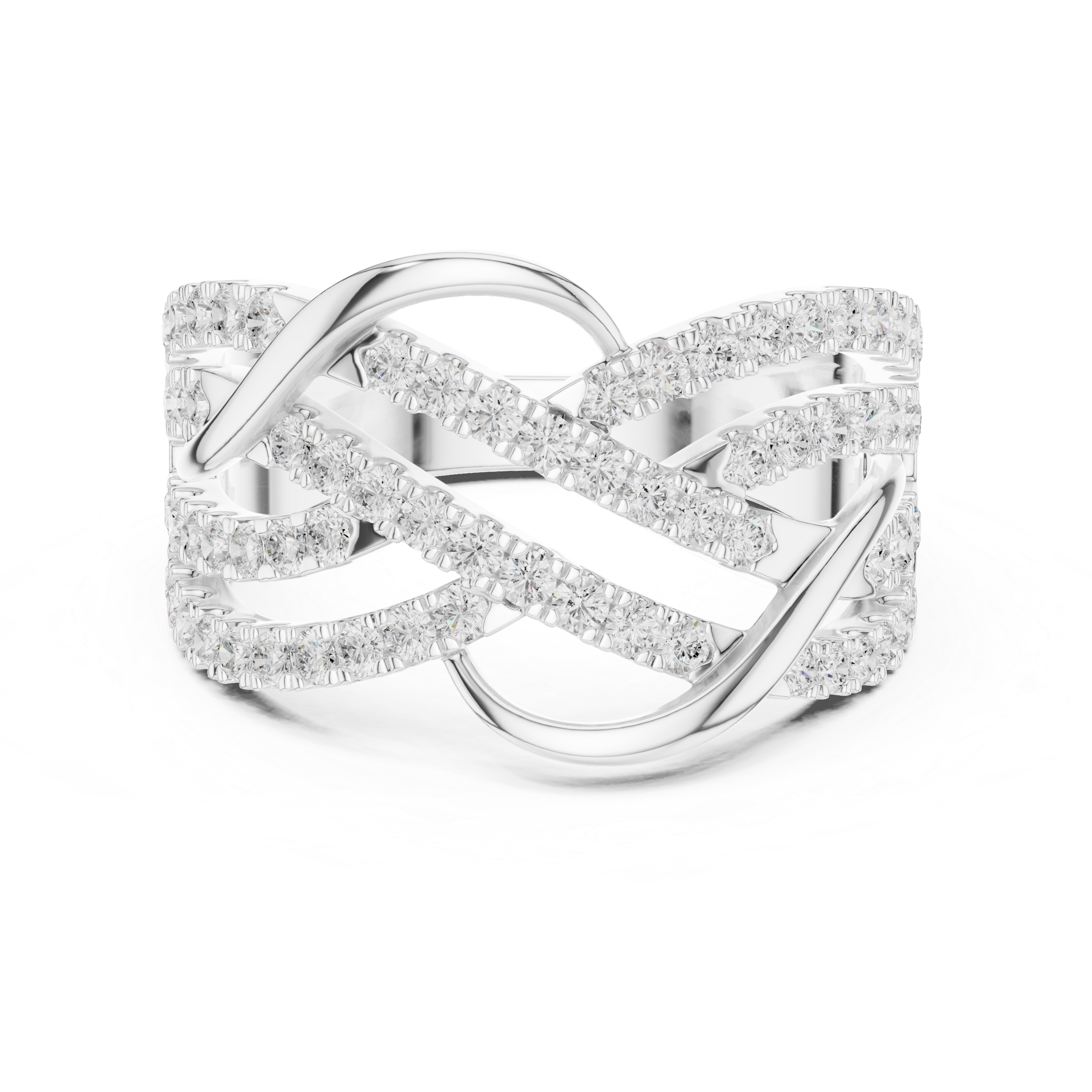 Diamond Infinity Crossover Statement Ring