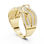 Diamond Infinity Crossover Statement Ring