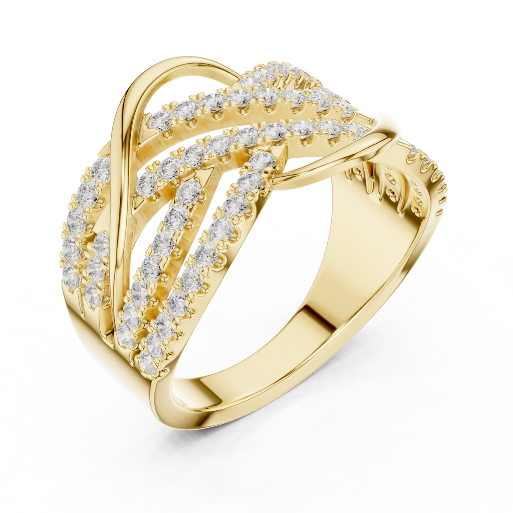 Diamond Infinity Crossover Statement Ring