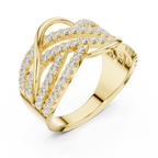 Diamond Infinity Crossover Statement Ring