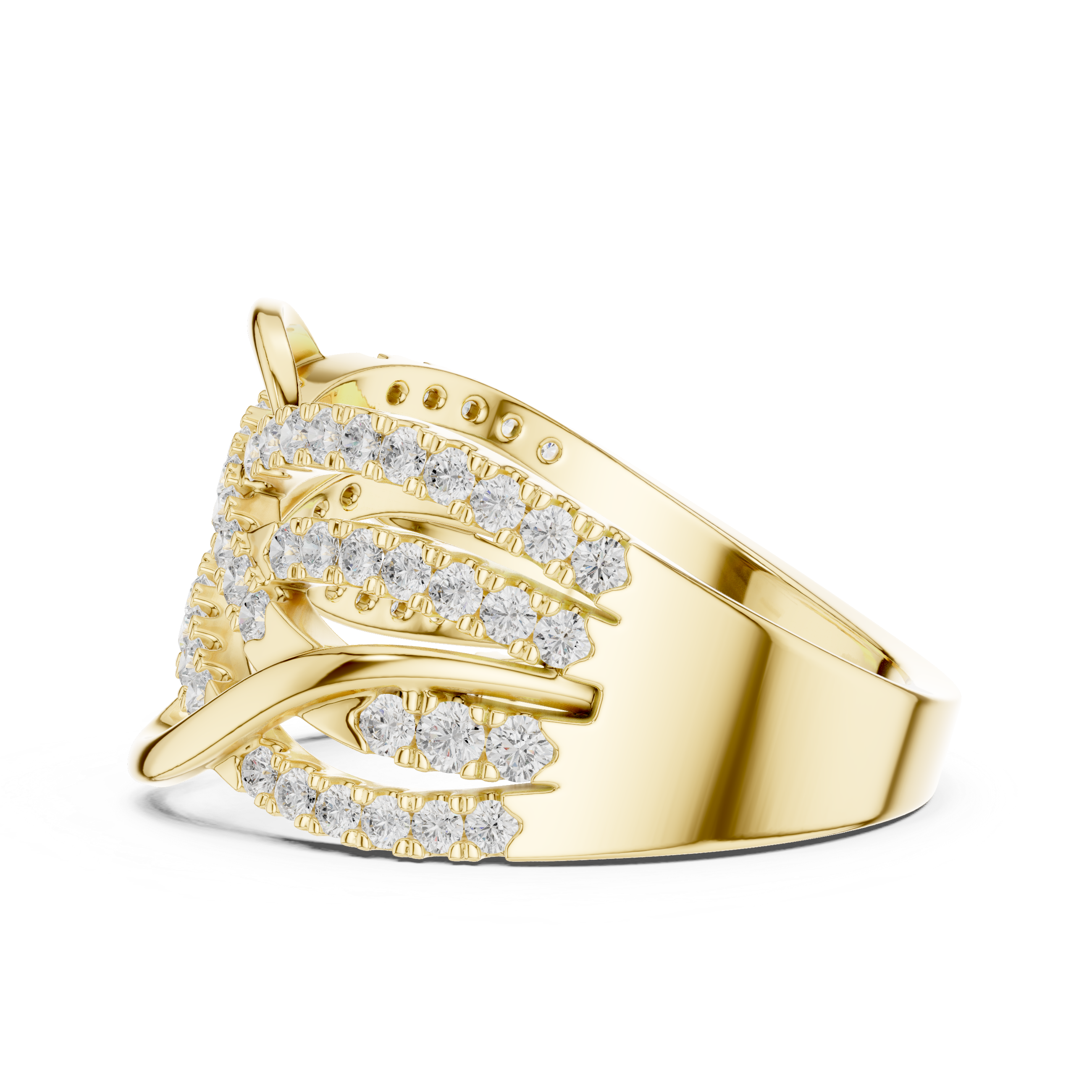 Diamond Infinity Crossover Statement Ring