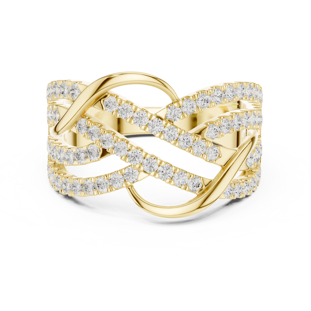 Diamond Infinity Crossover Statement Ring