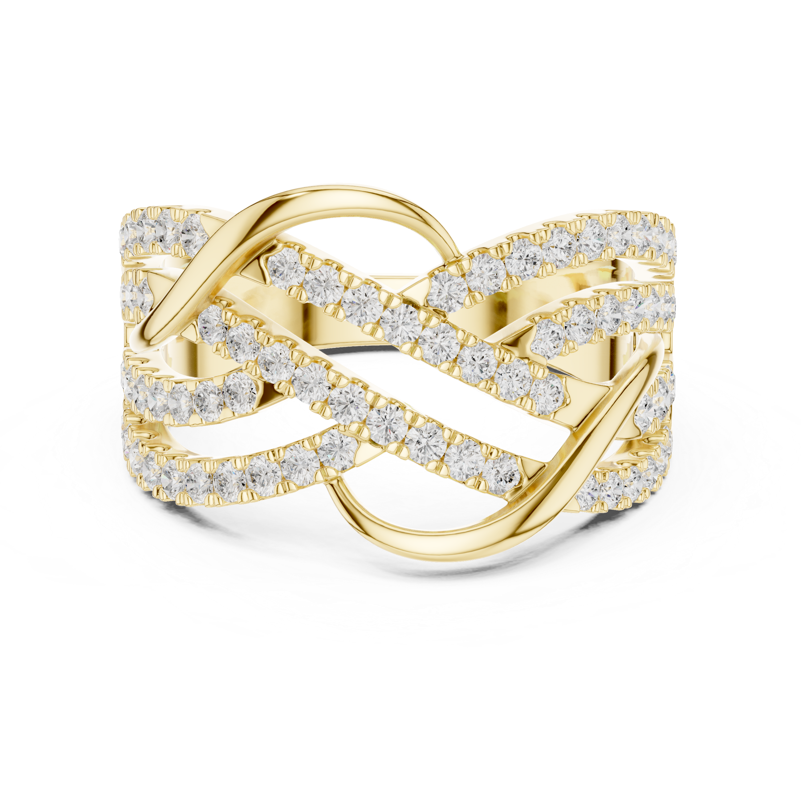 Diamond Infinity Crossover Statement Ring